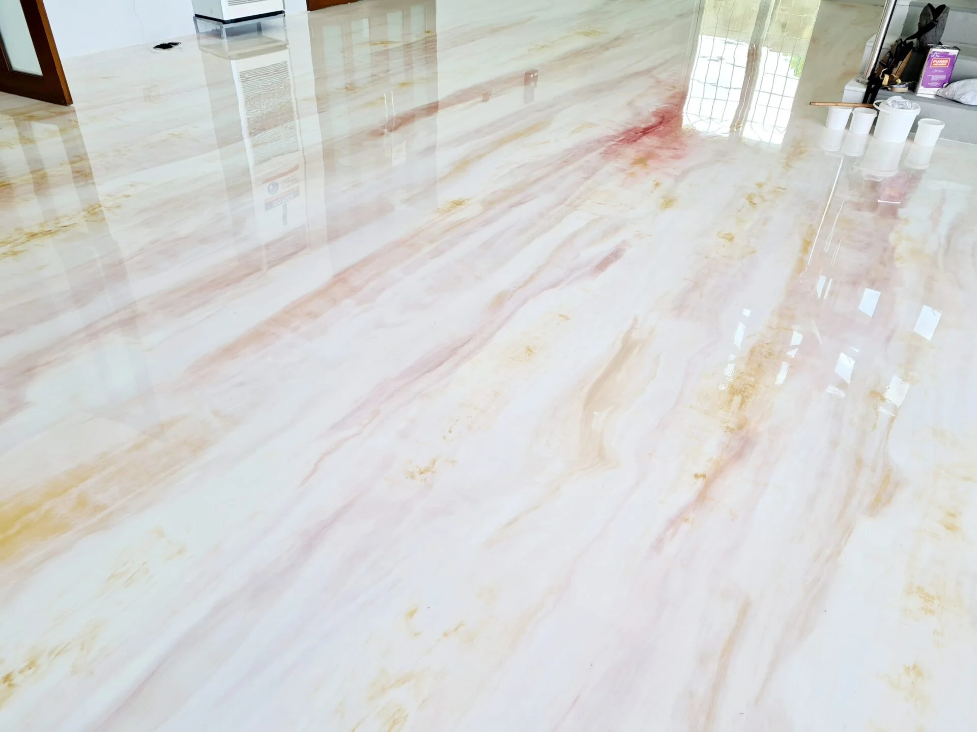 living room epoxy floor