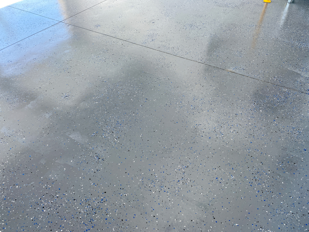 water resistant gray epoxy floor